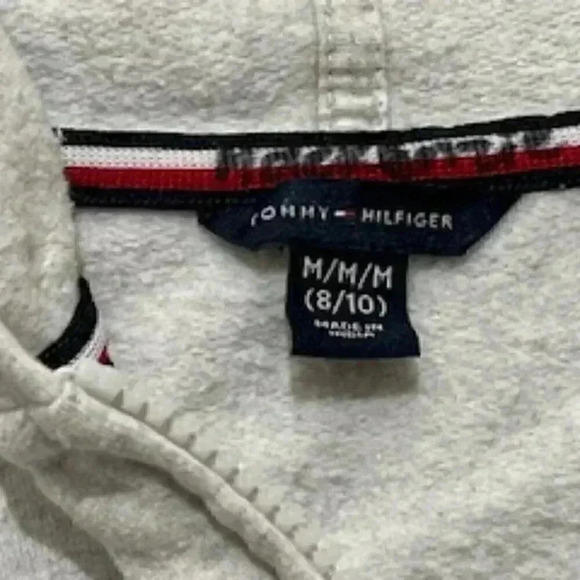 Tommy Hilfiger Full Zip Up Hoodie Sweatshirt Boys Sz Medium 8/10 - Picture 3 of 12